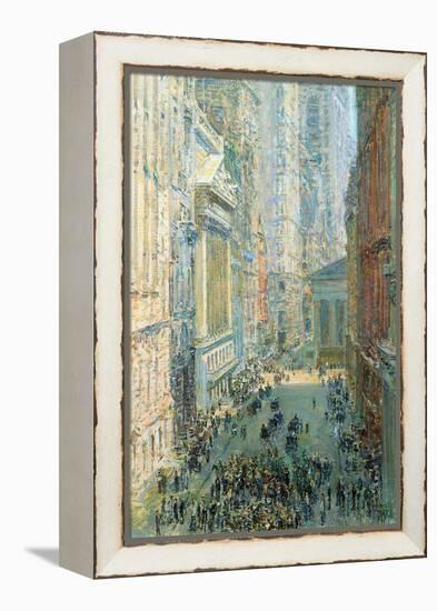 Lower Manhattan-Childe Hassam-Framed Stretched Canvas