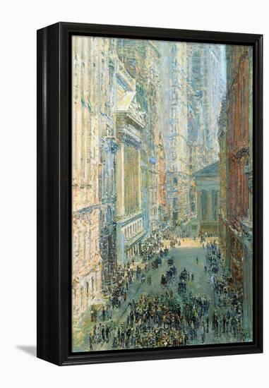 Lower Manhattan-Childe Hassam-Framed Stretched Canvas