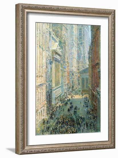 Lower Manhattan-Childe Hassam-Framed Art Print