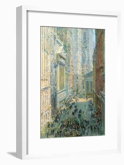 Lower Manhattan-Childe Hassam-Framed Art Print