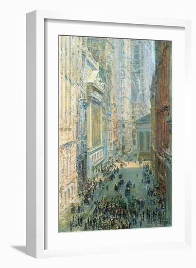 Lower Manhattan-Childe Hassam-Framed Art Print