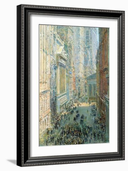 Lower Manhattan-Childe Hassam-Framed Art Print