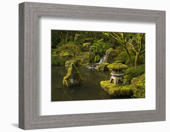 Lower Pond in the Portland Japanese Garden, Portland, Oregon-Michel Hersen-Framed Photographic Print