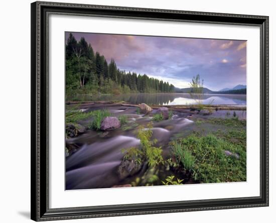 Lower Stillwater Lake in the Flathead National Forest, Montana, USA-Chuck Haney-Framed Photographic Print