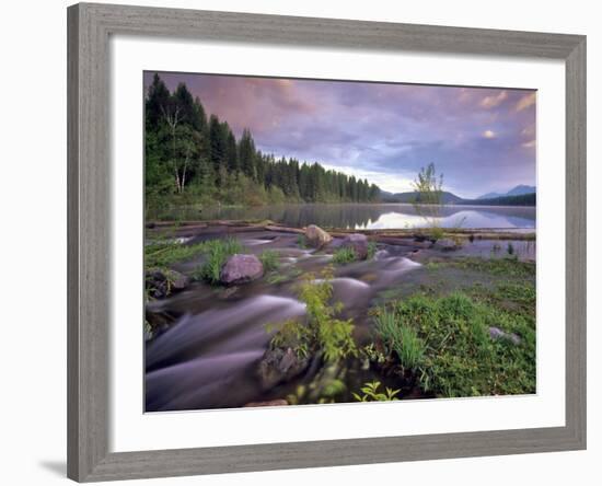 Lower Stillwater Lake in the Flathead National Forest, Montana, USA-Chuck Haney-Framed Photographic Print