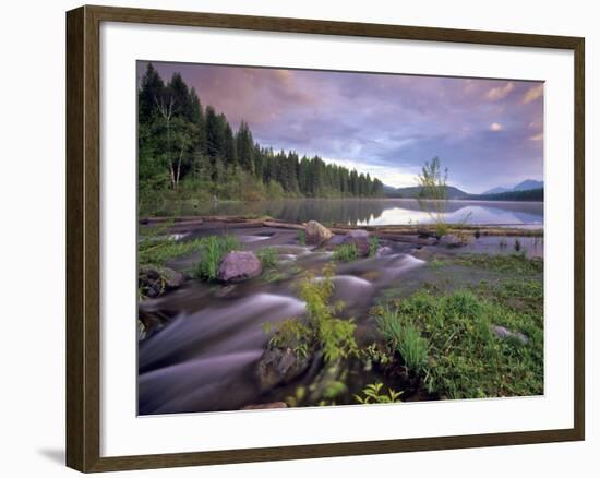 Lower Stillwater Lake in the Flathead National Forest, Montana, USA-Chuck Haney-Framed Photographic Print