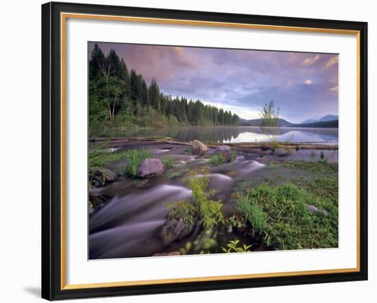 Lower Stillwater Lake in the Flathead National Forest, Montana, USA-Chuck Haney-Framed Photographic Print