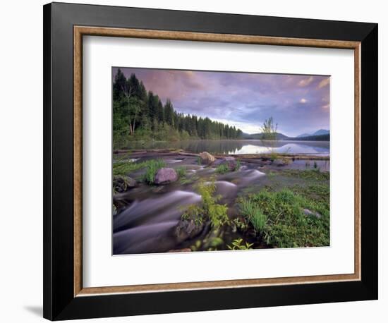 Lower Stillwater Lake in the Flathead National Forest, Montana, USA-Chuck Haney-Framed Photographic Print