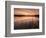 Lower Tamar Lakes, reflections and rushes, colurful winter sunrise, North Cornwall, UK-Ross Hoddinott-Framed Photographic Print