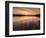 Lower Tamar Lakes, reflections and rushes, colurful winter sunrise, North Cornwall, UK-Ross Hoddinott-Framed Photographic Print