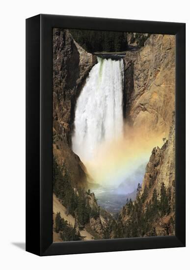 Lower Yellowstone Falls And Spray Rainbow-Paul Stewart-Framed Premier Image Canvas