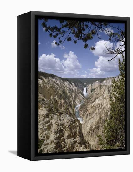 Lower Yellowstone Falls from Artists' Point, Yellowstone National Park, USA-Geoff Renner-Framed Premier Image Canvas
