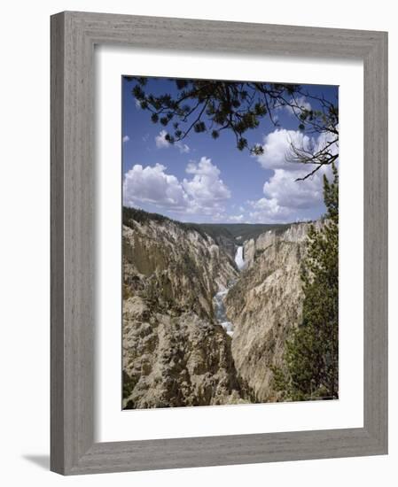 Lower Yellowstone Falls from Artists' Point, Yellowstone National Park, USA-Geoff Renner-Framed Photographic Print