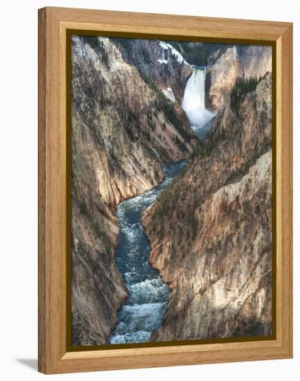 Lower Yellowstone Falls Is the Largest Falls in What Is Considered the Grand Canyon of Yellowstone.-Brad Beck-Framed Premier Image Canvas