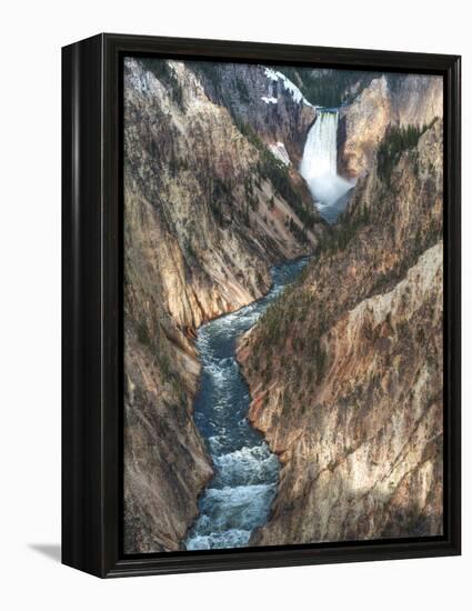 Lower Yellowstone Falls Is the Largest Falls in What Is Considered the Grand Canyon of Yellowstone.-Brad Beck-Framed Premier Image Canvas