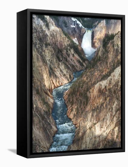 Lower Yellowstone Falls Is the Largest Falls in What Is Considered the Grand Canyon of Yellowstone.-Brad Beck-Framed Premier Image Canvas