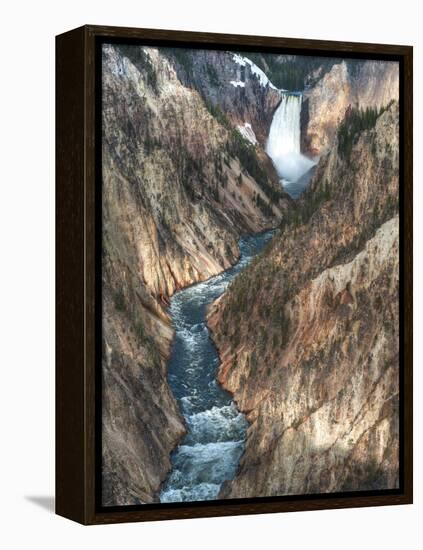 Lower Yellowstone Falls Is the Largest Falls in What Is Considered the Grand Canyon of Yellowstone.-Brad Beck-Framed Premier Image Canvas