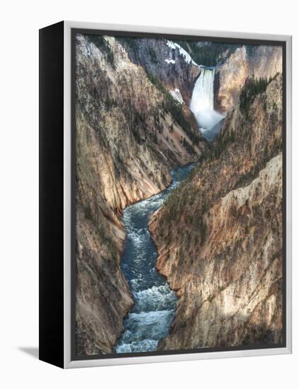 Lower Yellowstone Falls Is the Largest Falls in What Is Considered the Grand Canyon of Yellowstone.-Brad Beck-Framed Premier Image Canvas