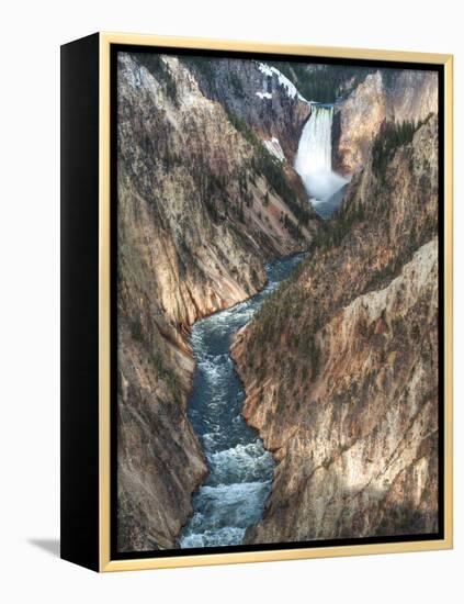 Lower Yellowstone Falls Is the Largest Falls in What Is Considered the Grand Canyon of Yellowstone.-Brad Beck-Framed Premier Image Canvas