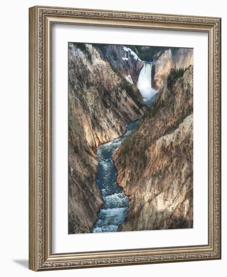 Lower Yellowstone Falls Is the Largest Falls in What Is Considered the Grand Canyon of Yellowstone.-Brad Beck-Framed Photographic Print