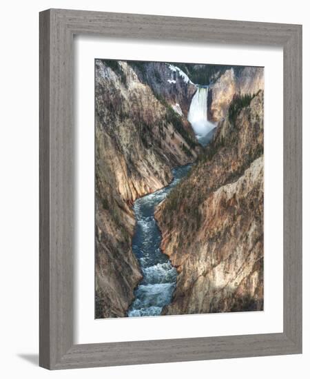 Lower Yellowstone Falls Is the Largest Falls in What Is Considered the Grand Canyon of Yellowstone.-Brad Beck-Framed Photographic Print