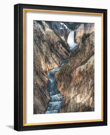 Lower Yellowstone Falls Is the Largest Falls in What Is Considered the Grand Canyon of Yellowstone.-Brad Beck-Framed Photographic Print