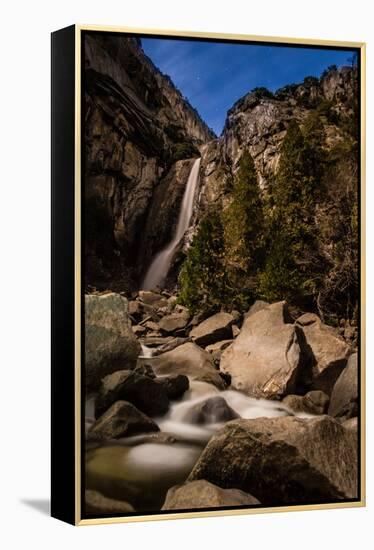 Lower Yosemite Falls Seen Under A Bright Night Sky Yosemite National Park-Daniel Kuras-Framed Premier Image Canvas