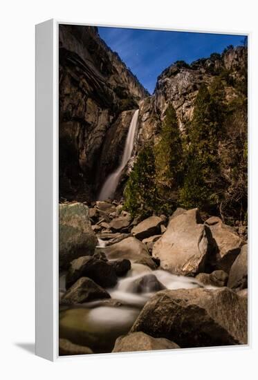 Lower Yosemite Falls Seen Under A Bright Night Sky Yosemite National Park-Daniel Kuras-Framed Premier Image Canvas