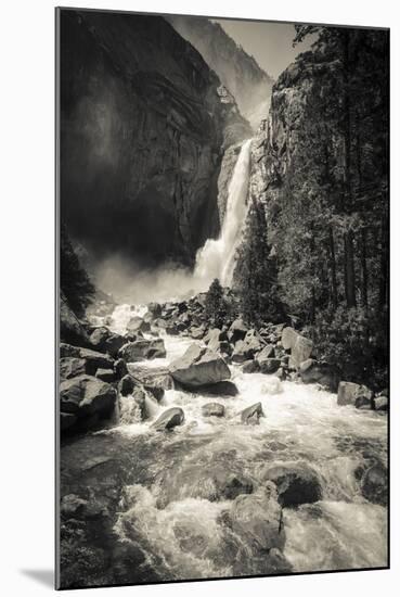 Lower Yosemite Falls, Yosemite National Park-Russ Bishop-Mounted Photographic Print
