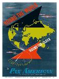 Round the World, Round the Clock - via Pan American World Airways-Loweree-Art Print