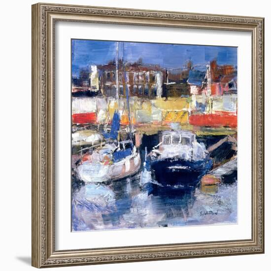 Lowestoft Harbour View-Sylvia Paul-Framed Giclee Print