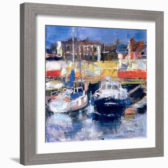 Lowestoft Harbour View-Sylvia Paul-Framed Giclee Print