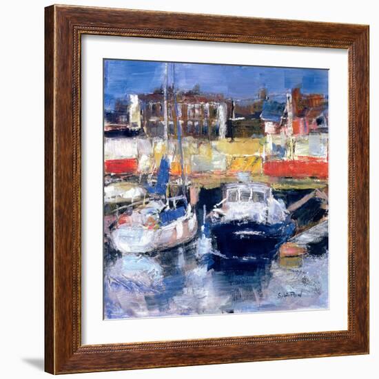 Lowestoft Harbour View-Sylvia Paul-Framed Giclee Print