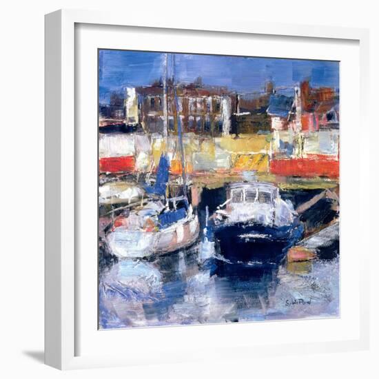 Lowestoft Harbour View-Sylvia Paul-Framed Giclee Print