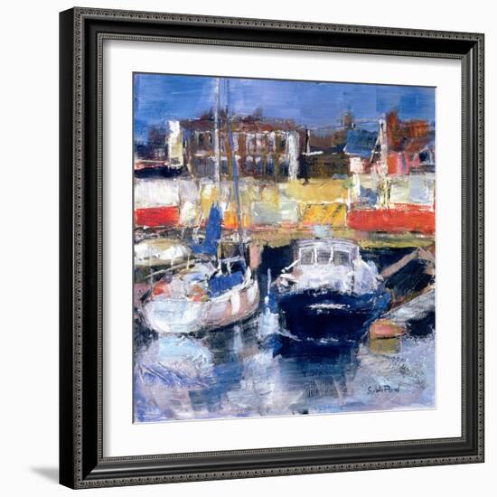 Lowestoft Harbour View-Sylvia Paul-Framed Giclee Print