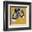 Lowtops (black on yellow)-John Golden-Framed Art Print