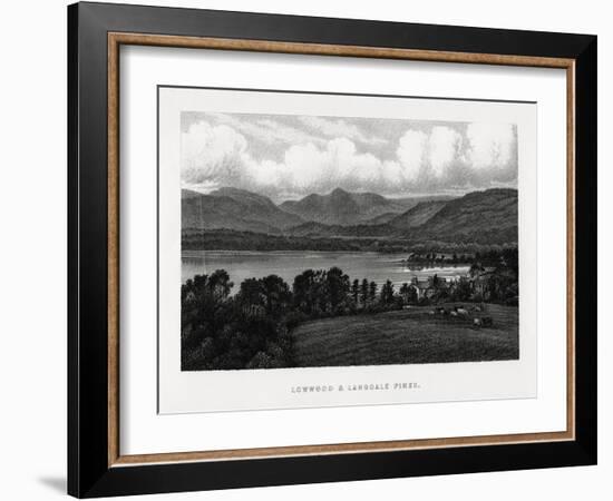 Lowwood and Langdale Pikes, Lake District, Cumbria, 1896-null-Framed Giclee Print