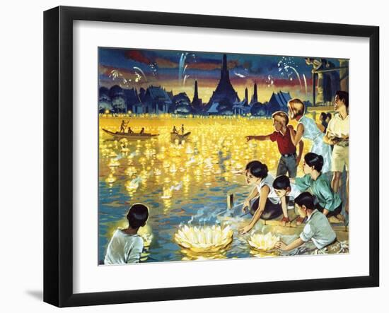 Loy Krathong Festival in Bangkok-Mcbride-Framed Giclee Print