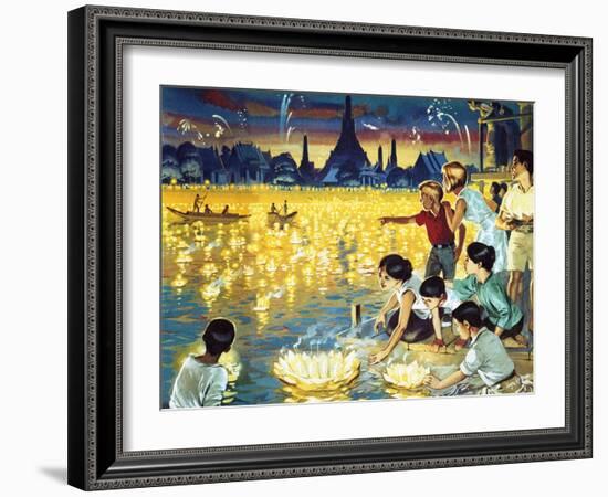 Loy Krathong Festival in Bangkok-Mcbride-Framed Giclee Print