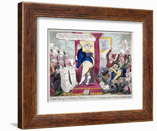 Loyal Address's and Radical Petitions..., 1819-George Cruikshank-Framed Giclee Print