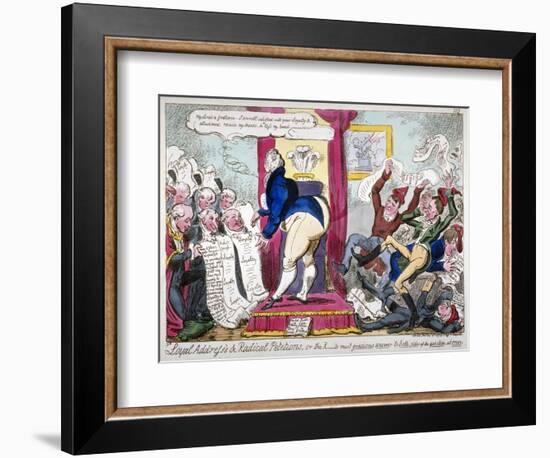 Loyal Address's and Radical Petitions..., 1819-George Cruikshank-Framed Giclee Print