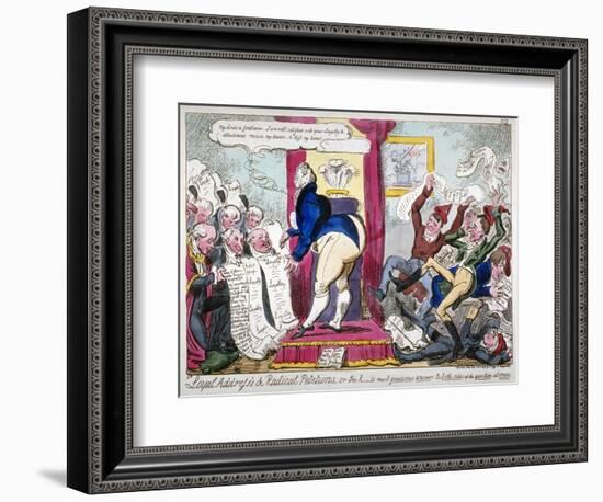 Loyal Address's and Radical Petitions..., 1819-George Cruikshank-Framed Giclee Print