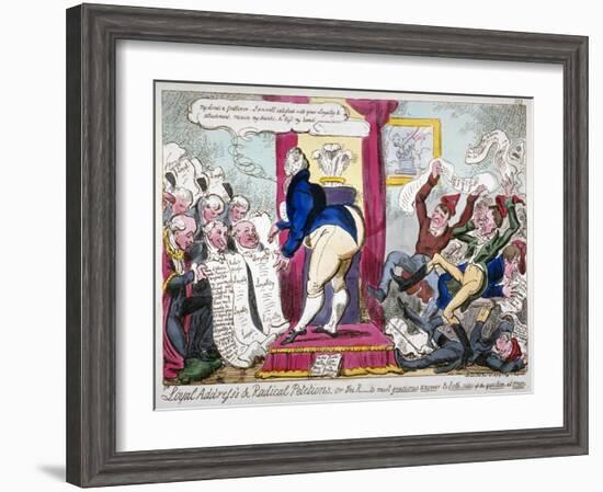 Loyal Address's and Radical Petitions..., 1819-George Cruikshank-Framed Giclee Print