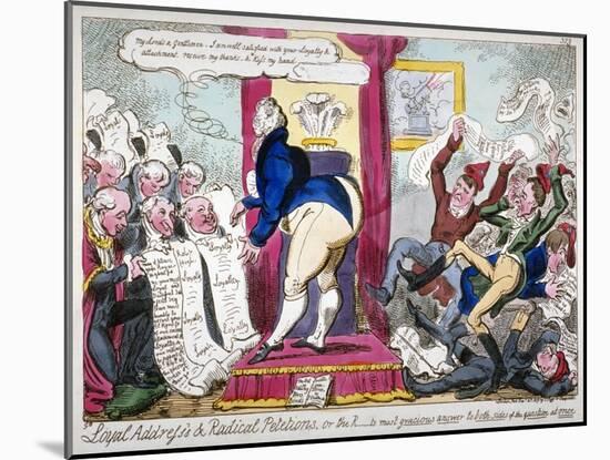 Loyal Address's and Radical Petitions..., 1819-George Cruikshank-Mounted Giclee Print