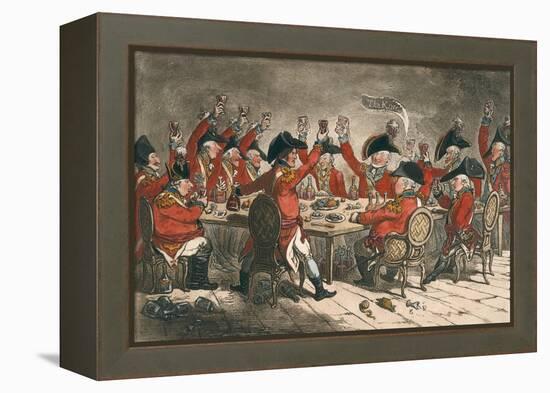 Loyal Souls, or a Peep into the Mess Room at St. James, Published by Hannah Humphrey in 1797-James Gillray-Framed Premier Image Canvas