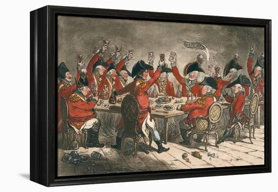 Loyal Souls, or a Peep into the Mess Room at St. James, Published by Hannah Humphrey in 1797-James Gillray-Framed Premier Image Canvas