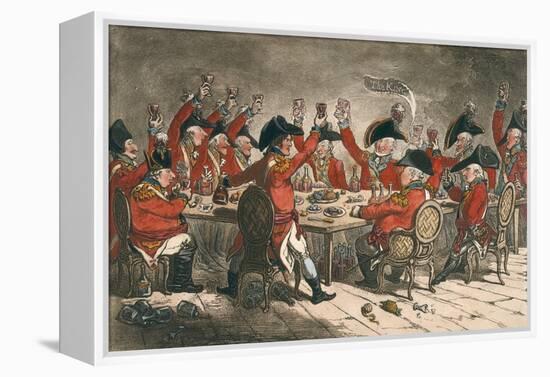 Loyal Souls, or a Peep into the Mess Room at St. James, Published by Hannah Humphrey in 1797-James Gillray-Framed Premier Image Canvas