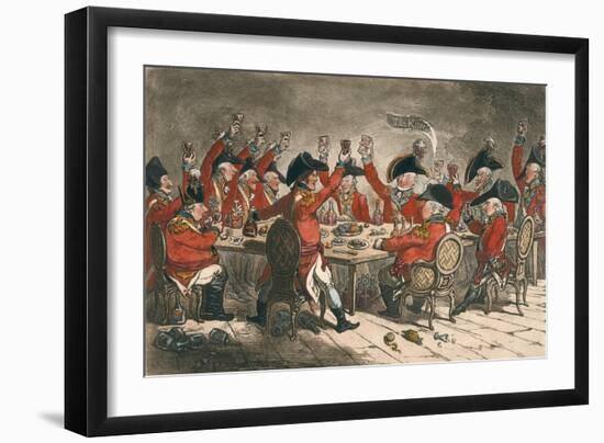 Loyal Souls, or a Peep into the Mess Room at St. James, Published by Hannah Humphrey in 1797-James Gillray-Framed Giclee Print
