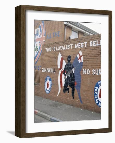 Loyalist Mural, Shankill Road, Belfast, Northern Ireland, United Kingdom-David Lomax-Framed Photographic Print