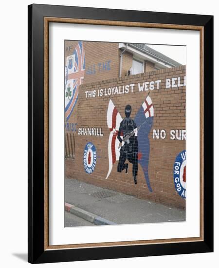 Loyalist Mural, Shankill Road, Belfast, Northern Ireland, United Kingdom-David Lomax-Framed Photographic Print